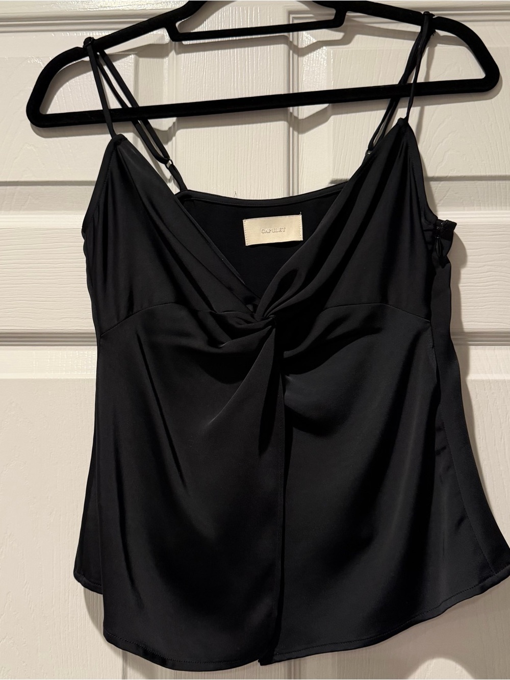 CAPULET Cami-Like Twist Front Black Women's Top Size XS